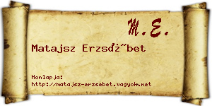 Matajsz Erzsébet névjegykártya