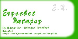 erzsebet matajsz business card